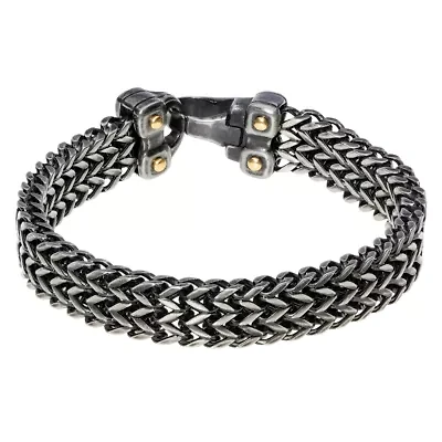 Mens Stainless Steel 8 1/2 Inch Solid Wheat Chain Bracelet