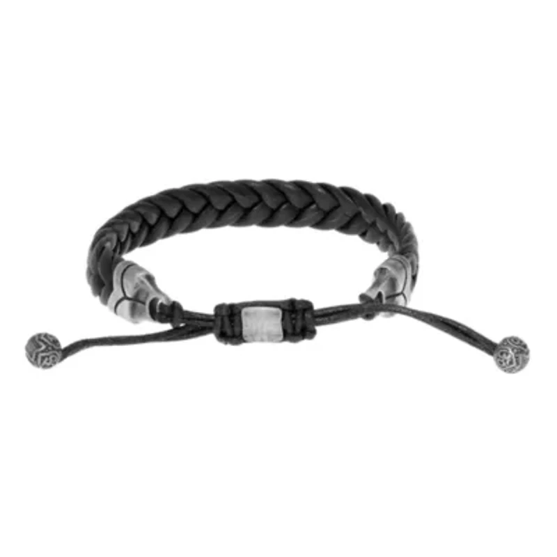 Mens Stainless Steel Cord Bracelet