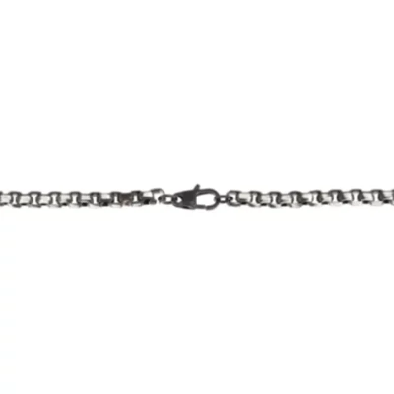 Mens Stainless Steel 8 1/2 Inch Solid Box Chain Bracelet