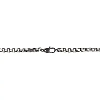 Mens Stainless Steel 8 1/2 Inch Solid Box Chain Bracelet