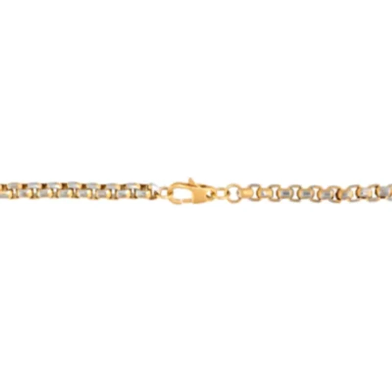 Mens Stainless Steel 8 1/2 Inch Solid Box Chain Bracelet