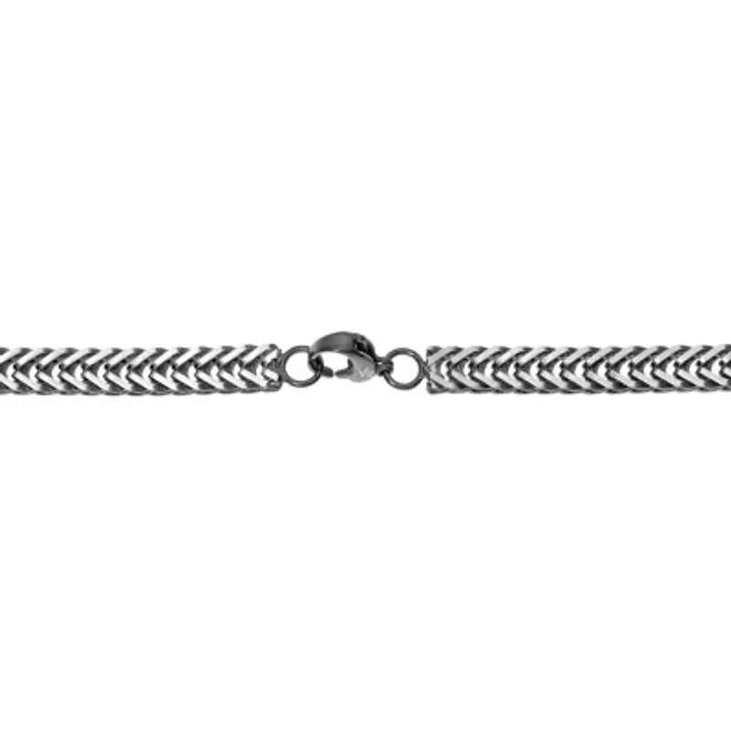 Mens Stainless Steel 8 1/2 Inch Solid Herringbone Chain Bracelet