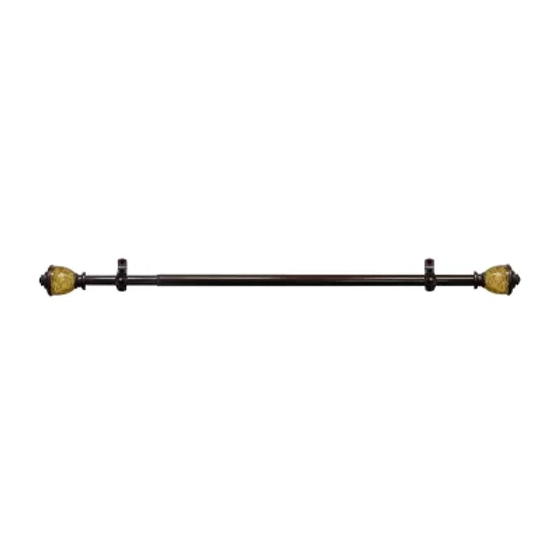 Camino ¾" Adjustable Curtain Rod with Lincroft Finial