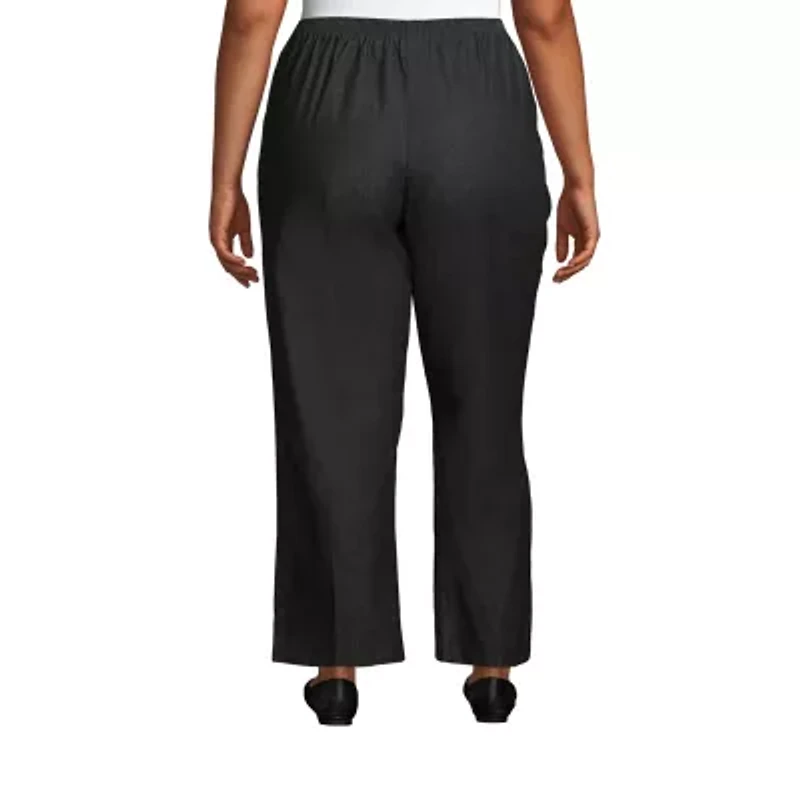 Alfred Dunner Classics Womens Plus Straight Pull-On Pants