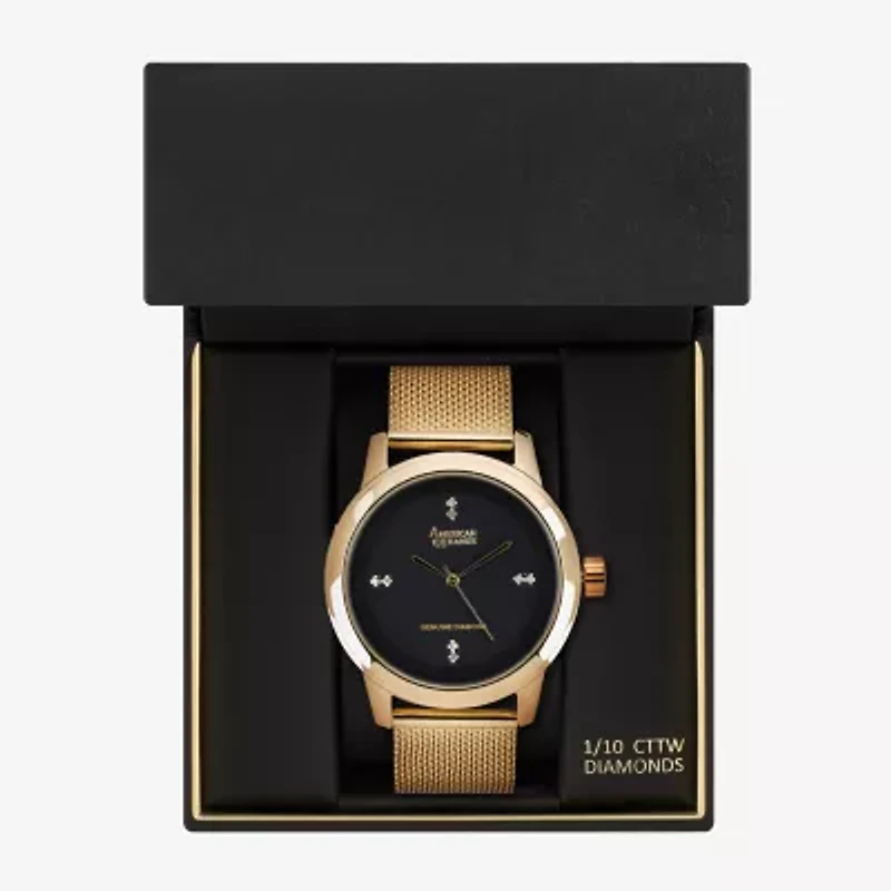 Womens Gold Tone Bracelet Watch 03515g-22-G27
