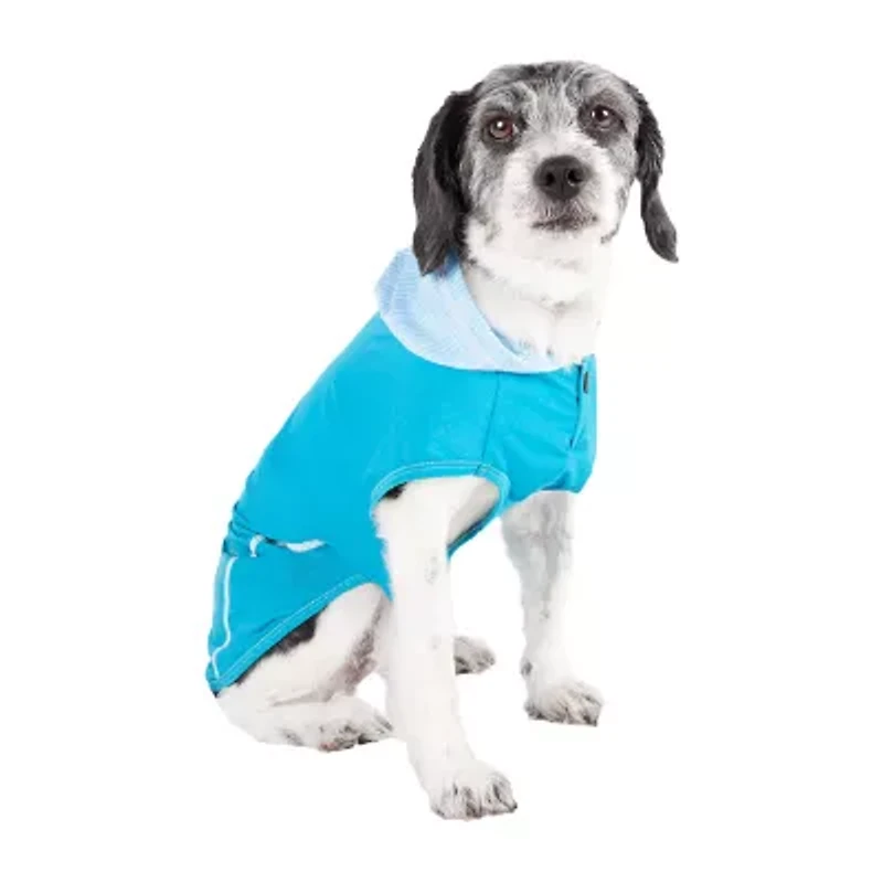 Pet Life ® Active 'Pull-Rover' Premium 4-Way Stretch Two-Toned Performance Sleeveless Dog T-Shirt Tank Top Hoodie