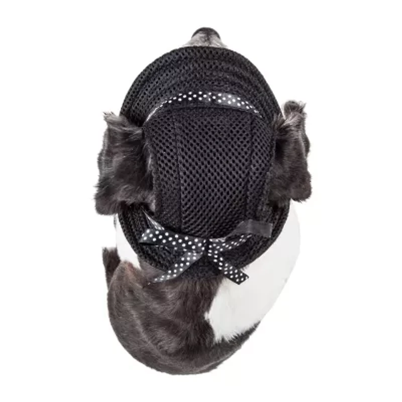 Pet Life ® 'Sea Spot Sun' Uv Protectant Adjustable Fashion Mesh Brimmed Dog Hat Cap