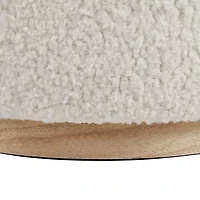 Berlinda Sherpa Round Storage Ottoman