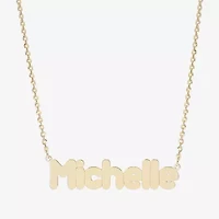Womens 14K Gold Over Silver Inch Name Necklace