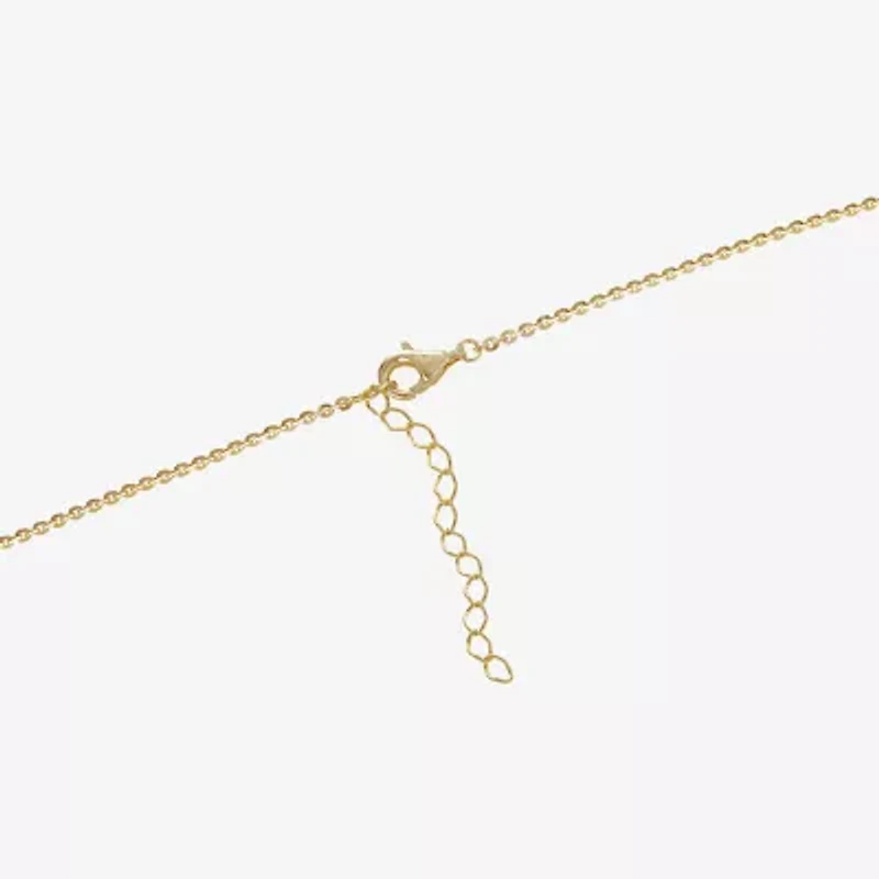 Womens 14K Gold Over Silver 16 Inch Name Necklace