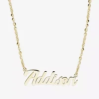 Womens 14K Gold Over Silver Inch Name Necklace
