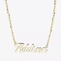 Womens 14K Gold Over Silver Inch Name Necklace