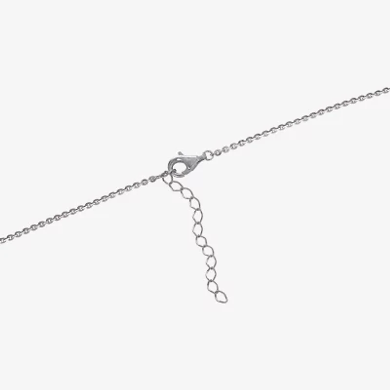 Womens Sterling Silver Inch Name Necklace