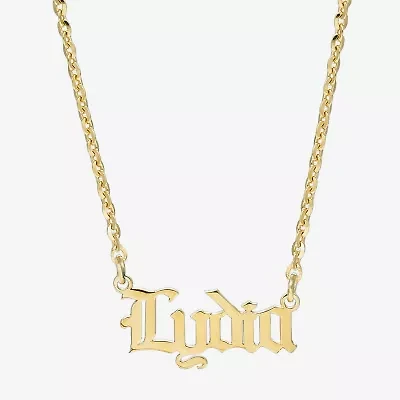 Womens 14K Gold Over Silver 18 Inch Name Necklace