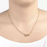 Womens 14K Gold Over Silver Inch Name Necklace