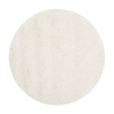 Safavieh Milan Collection Harper Solid Shag Indoor Round Area Rug