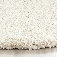 Safavieh Milan Collection Harper Solid Shag Indoor Round Area Rug