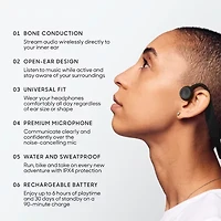 Sharper Image Soundhaven Bone Conduction Wireless Headphones