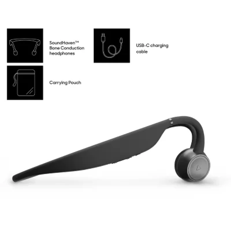 Sharper Image Soundhaven Bone Conduction Wireless Headphones