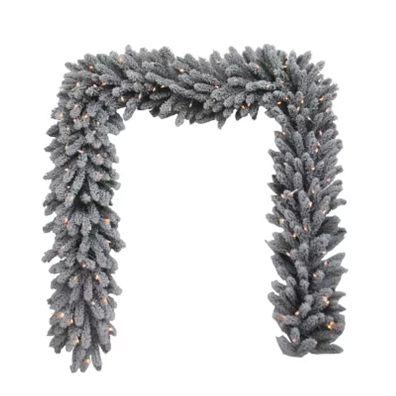 Kurt Adler 9-Foot Battery-Operated Warm White LED Vail Pine Garland