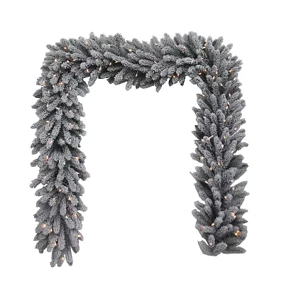 Kurt Adler 9-Foot Battery-Operated Warm White LED Vail Pine Garland