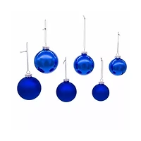 Kurt Adler 60-80MM Shiny and Matte Blue Balls 20 Piece Set
