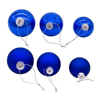 Kurt Adler 60-80MM Shiny and Matte Blue Balls 20 Piece Set