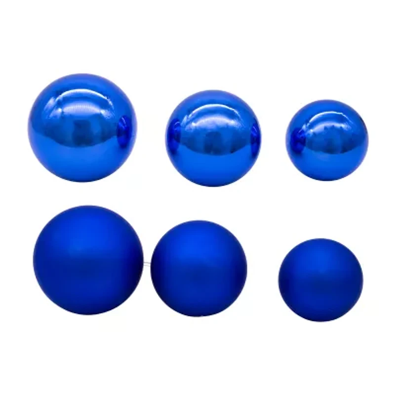 Kurt Adler 60-80MM Shiny and Matte Blue Balls 20 Piece Set