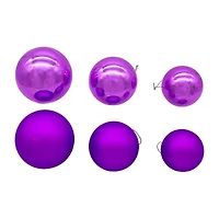 Kurt Adler 60-80MM Shiny and Matte Purple Balls 20 Piece Set