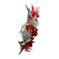 Kurt Adler Berry And Poinsettia Wreath