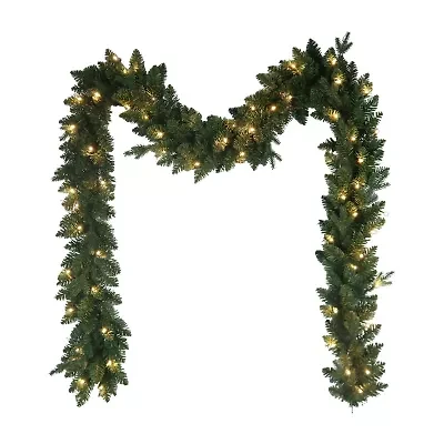 Kurt Adler 9-Foot Pre-Lit Warm White LED Jackson Pine Garland