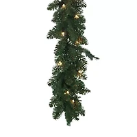 Kurt Adler 9-Foot Pre-Lit Clear Incandescent Jackson Pine Garland