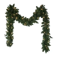 Kurt Adler 9-Foot Pre-Lit Clear Incandescent Jackson Pine Garland