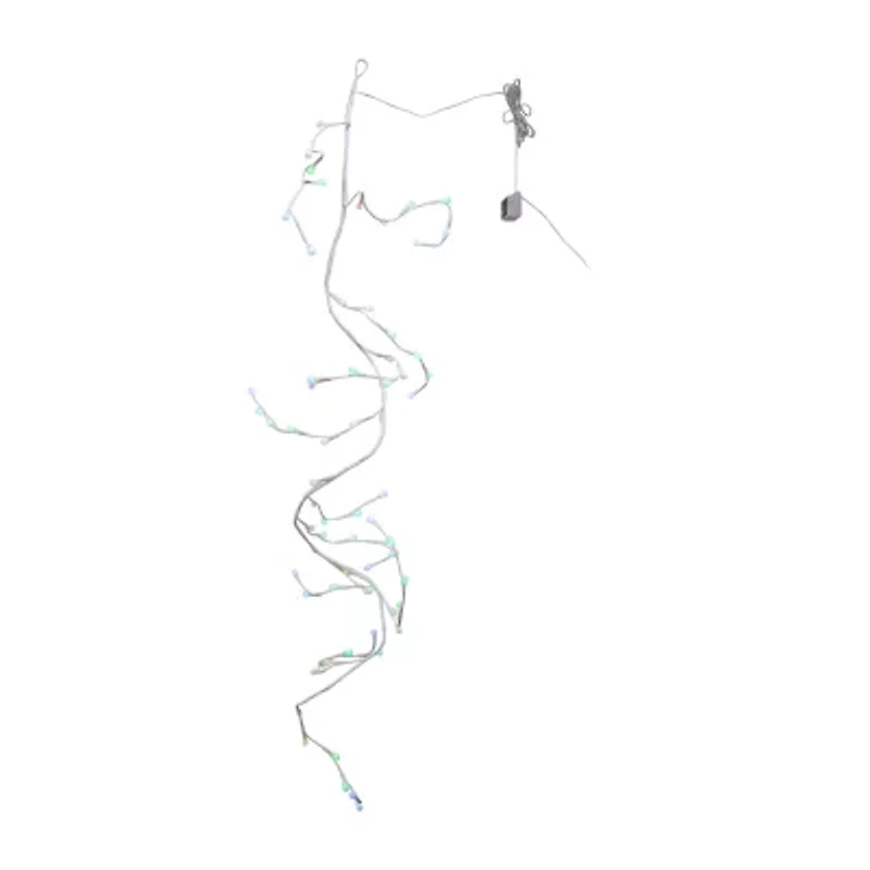 Kurt Adler 6-Foot 66-Light Gumball LED White Garland