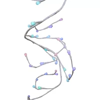 Kurt Adler 6-Foot 66-Light Gumball LED White Garland
