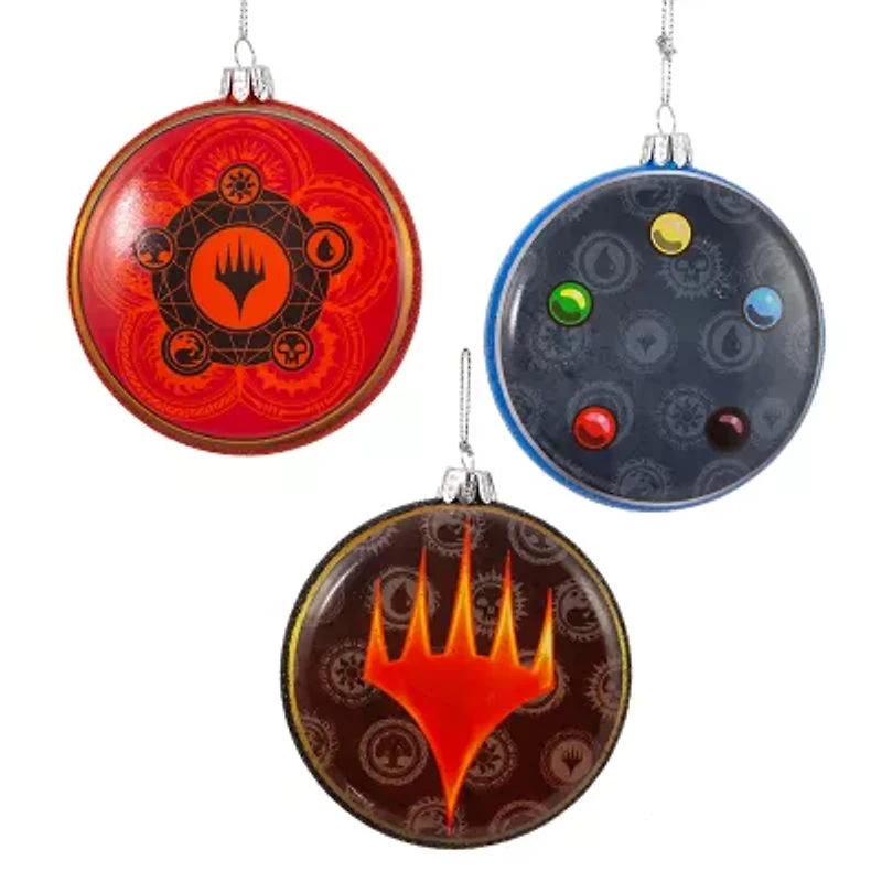 Kurt Adler 100MM Magic The Gathering® Discs 3-Piece Set