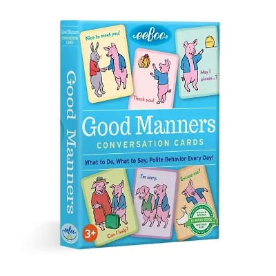 Eeboo Good Manners Conversation Flash Cards Interactive Toy