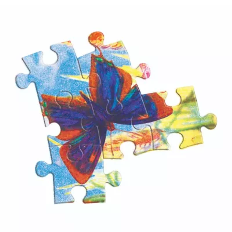 Eeboo Piece And Love Mushrooms And Butterflies 500 Piece Round Circle Jigsaw 500-pc. Puzzle