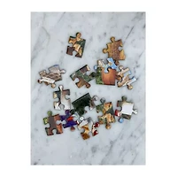 Eeboo Piece And Love Mushrooms And Butterflies 500 Piece Round Circle Jigsaw 500-pc. Puzzle
