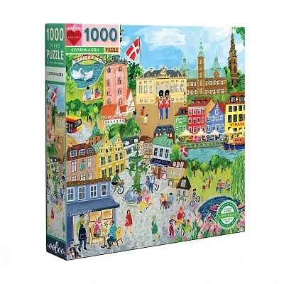 Eeboo Piece And Love Copenhagen 1000 Piece Square Adult Jigsaw 1000-pc. Puzzle