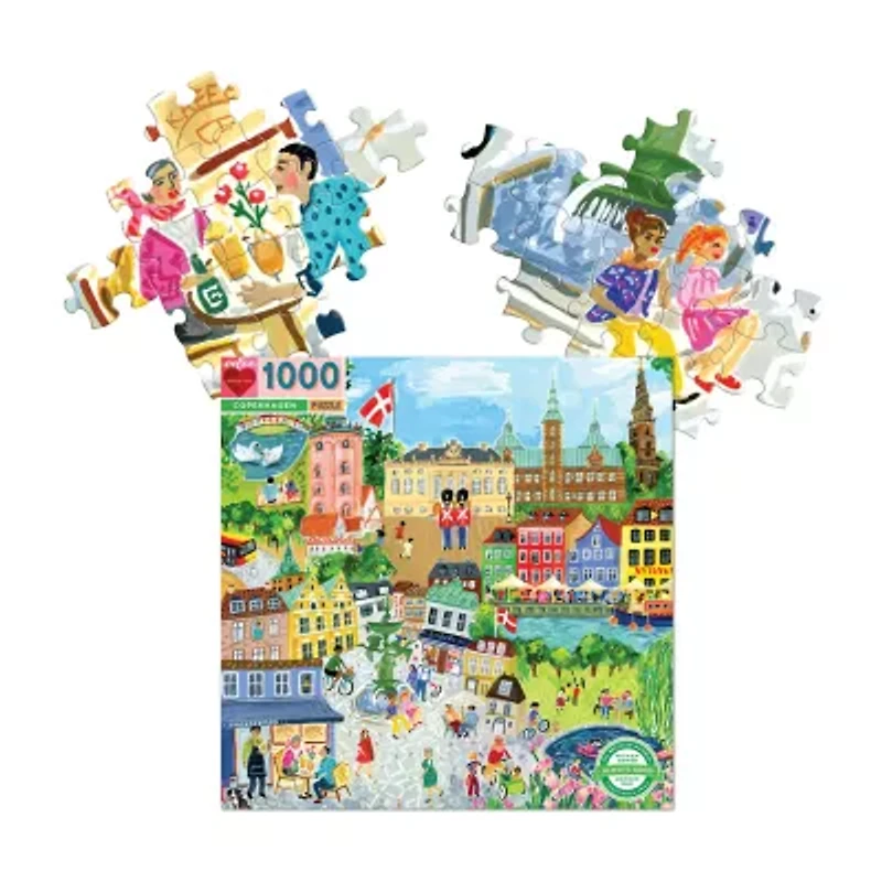 Eeboo Piece And Love Copenhagen 1000 Piece Square Adult Jigsaw 1000-pc. Puzzle
