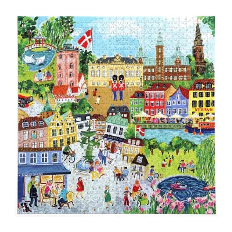 Eeboo Piece And Love Copenhagen 1000 Piece Square Adult Jigsaw 1000-pc. Puzzle