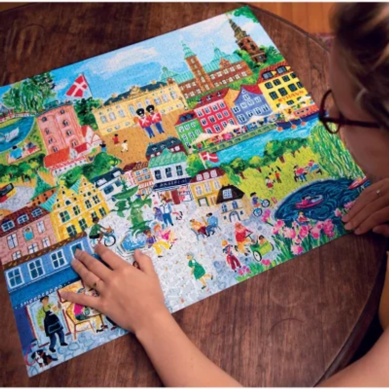 Eeboo Piece And Love Copenhagen 1000 Piece Square Adult Jigsaw 1000-pc. Puzzle