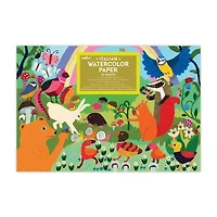 Eeboo Woodland Rainbow Watercolor Pad 16 Sheets Painting Kit
