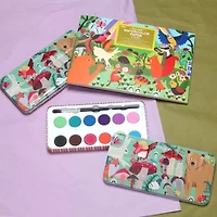 Eeboo Woodland Rainbow Watercolor Pad 16 Sheets Painting Kit