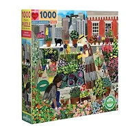 Eeboo Piece And Love Urban Gardening  1000 Piece Square Adult Jigsaw 1000-pc. Puzzle