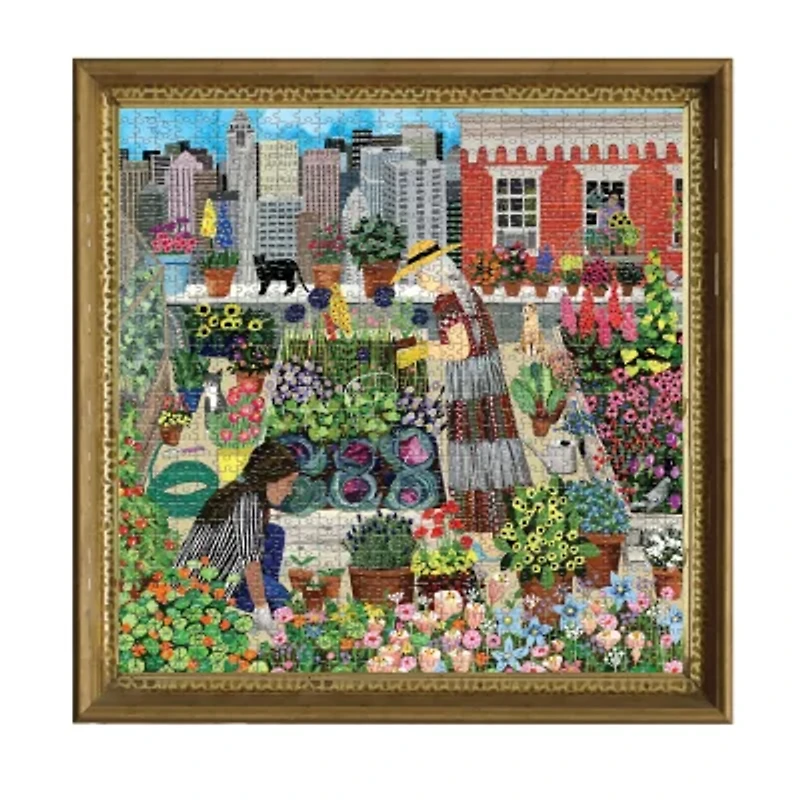 Eeboo Piece And Love Urban Gardening  1000 Piece Square Adult Jigsaw 1000-pc. Puzzle