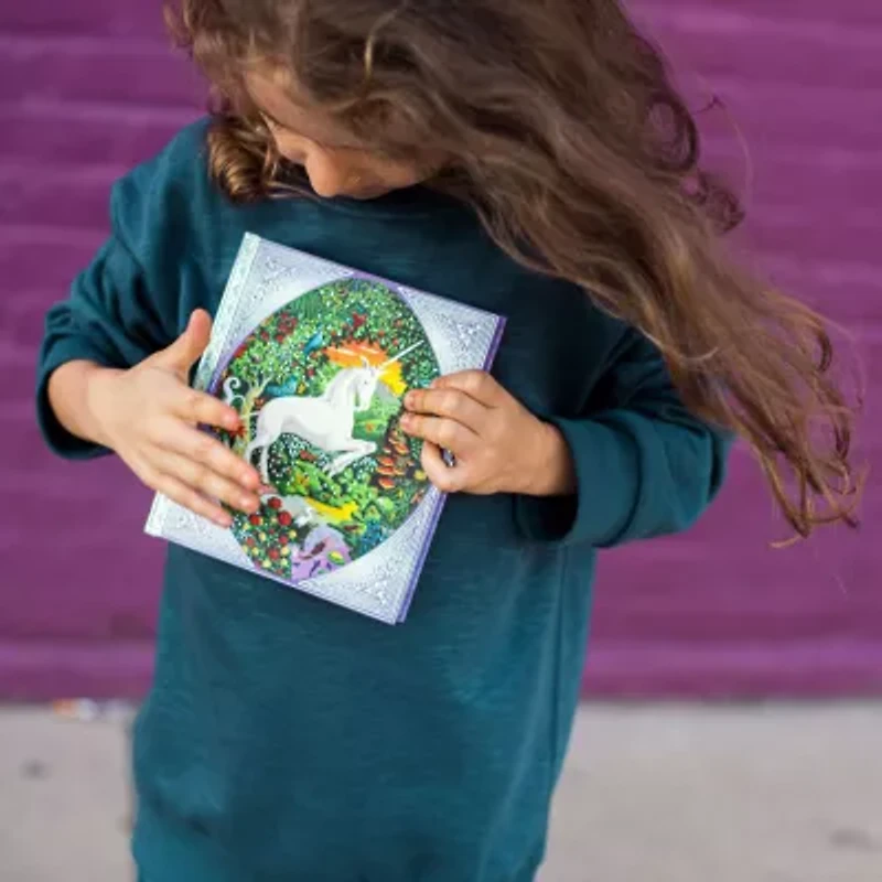 Eeboo Unicorn Hardcover Journal With Lock And Key Art Set