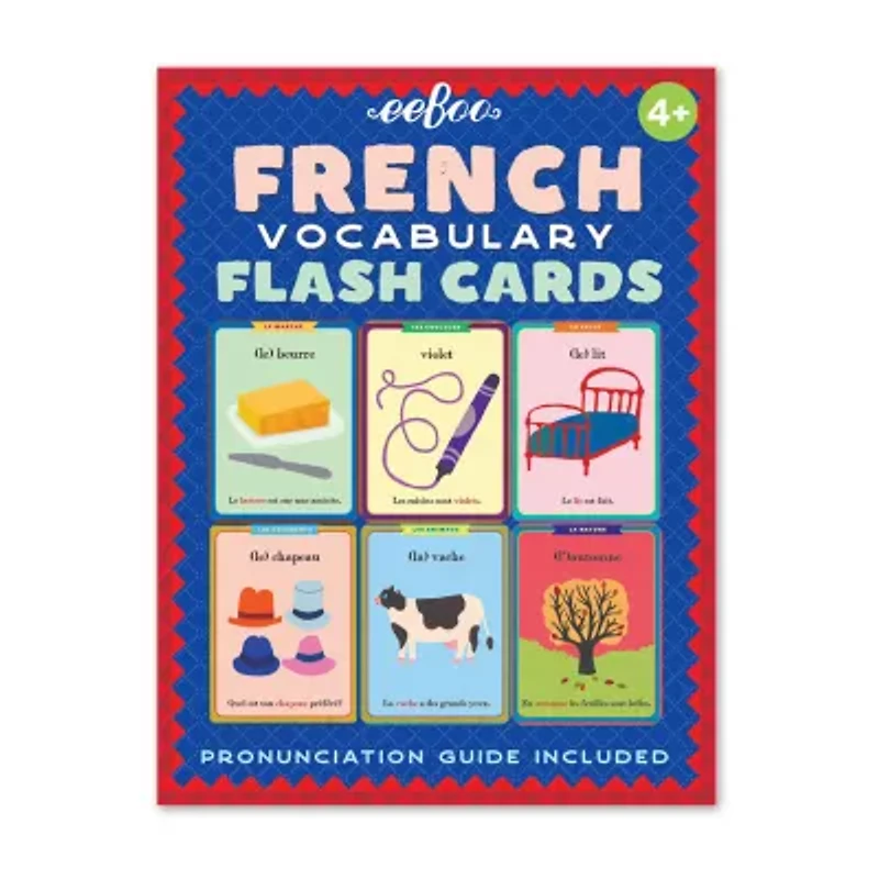 Eeboo French Vocabulary Flash Cards Discovery Toy