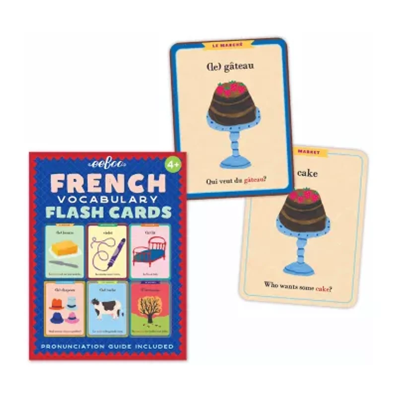 Eeboo French Vocabulary Flash Cards Discovery Toy